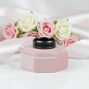 High Polished Beveled Edge Tungsten Wedding Band with Black Sandstone Inlay-Black Diamonds New York