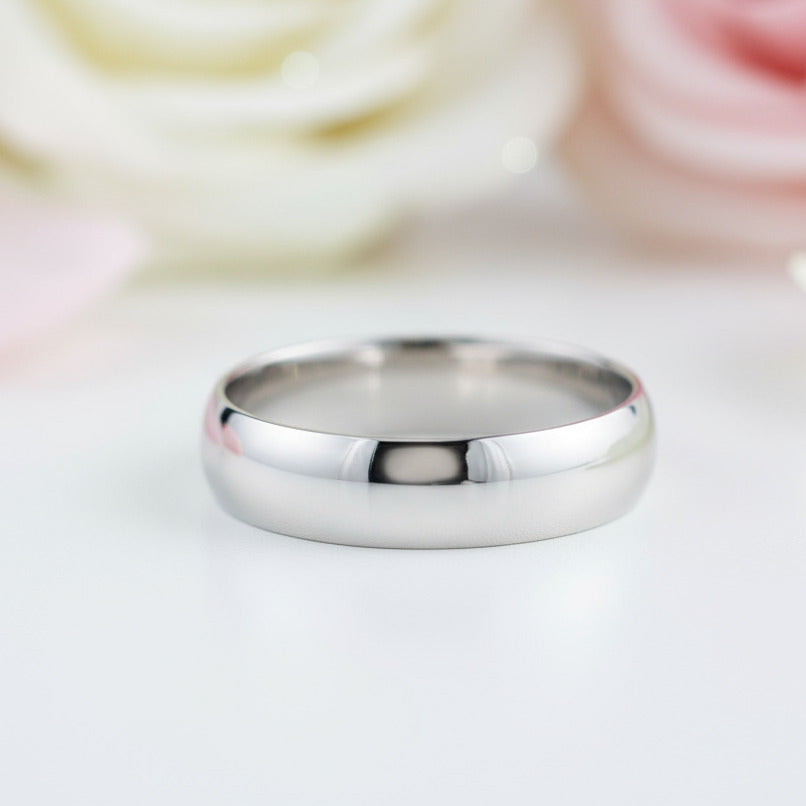 High Polished Plain Men's Ring-Black Diamonds New York