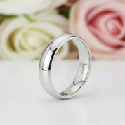 High Polished Plain Men's Ring-Black Diamonds New York