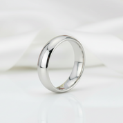 High Polished Plain Men's Ring-Black Diamonds New York