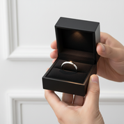 High Polished Plain Men's Ring-Black Diamonds New York