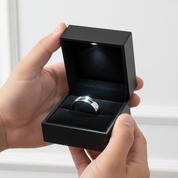High Polished Plain Men's Wedding Band Ring-Black Diamonds New York