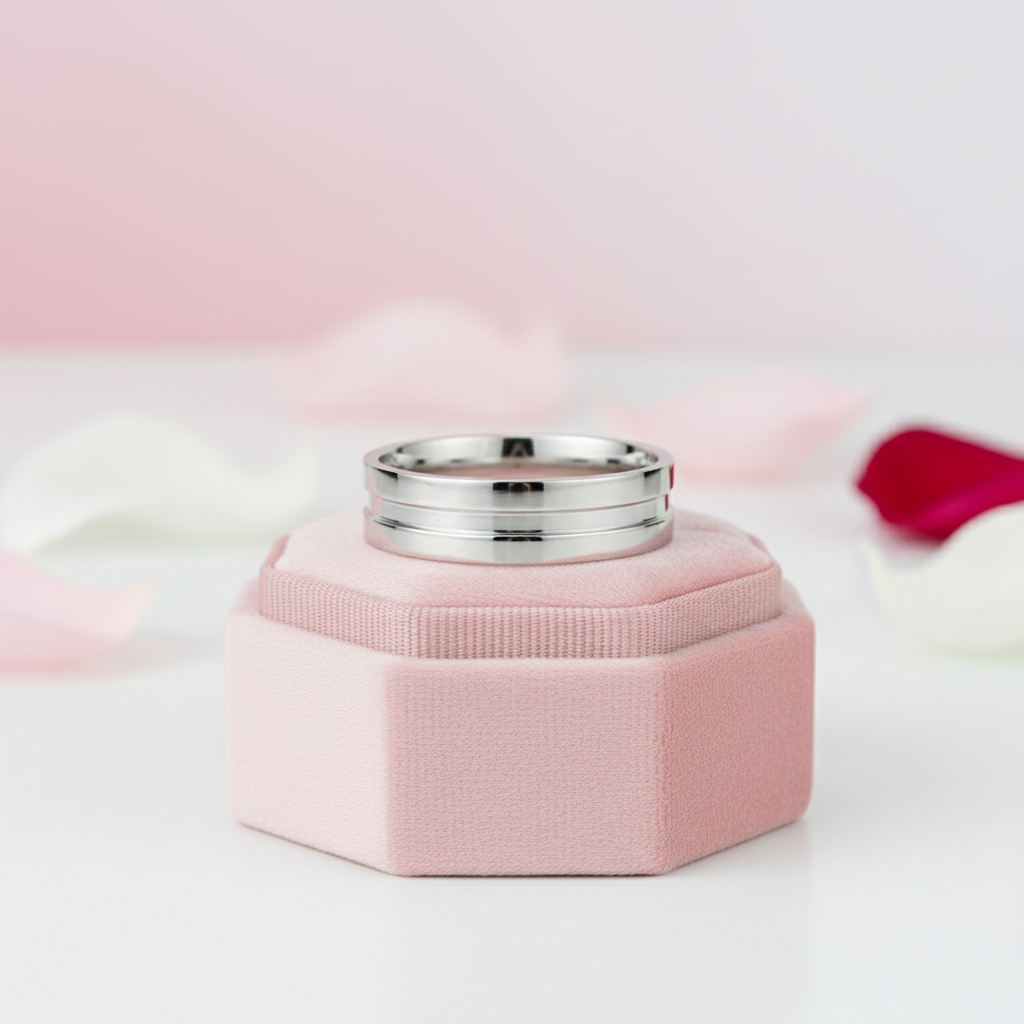 High Polished Plain Men's Wedding Band Ring-Black Diamonds New York