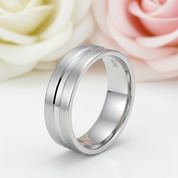 High Polished Plain Men's Wedding Band Ring-Black Diamonds New York