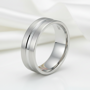 High Polished Plain Men's Wedding Band Ring-Black Diamonds New York