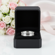 High Polished Plain Men's Wedding Band Ring-Black Diamonds New York