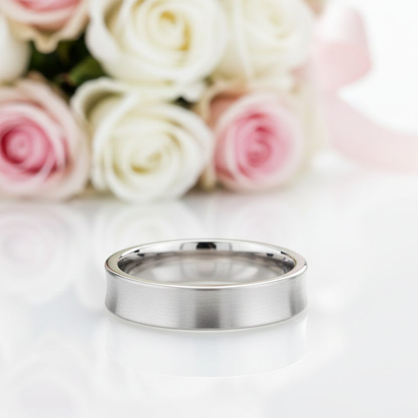 His and Her Wedding Band with Diamond Option-Black Diamonds New York
