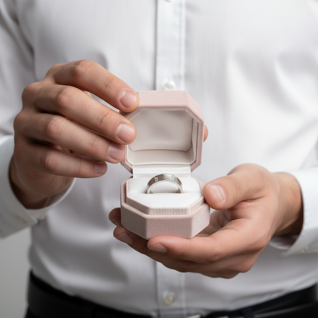 His and Her Wedding Band with Diamond Option-Black Diamonds New York
