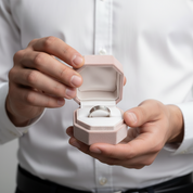 His and Her Wedding Band with Diamond Option-Black Diamonds New York