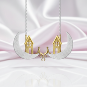 Home on the Moon Long Hanging Drop Earrings-Black Diamonds New York
