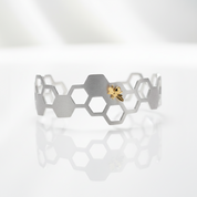 Honeycomb Home Guard Bangle-Black Diamonds New York
