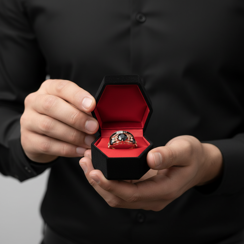 I Do Wedding Rings - 1.5 Ct Round Cut Diamond Option Skull Wedding Rings in 14K White Gold and Black Enamel-Black Diamonds New York