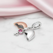 I Heart You Charm Beads-Black Diamonds New York