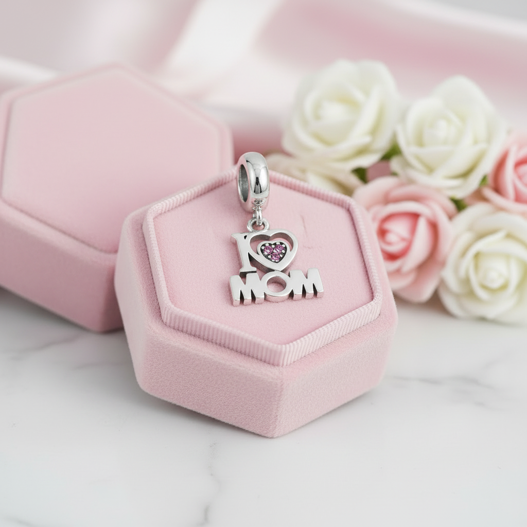 I love Mom Charm-Black Diamonds New York