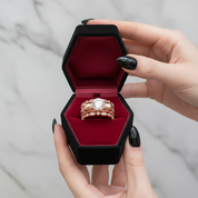 I love You Three Times More- 3PC 1 Carat Diamond Option Skull Ring Set-Black Diamonds New York