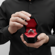 I Want You Promise Ring- 1.5 ct Round Cut Diamond Option and Black Roses Gothic Ring-Black Diamonds New York