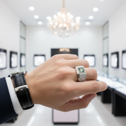 Iced Out 1ct Green Diamond Men's Ring-Black Diamonds New York