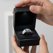 Iced Out 1ct Green Diamond Option Men's Ring-Black Diamonds New York