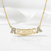 Iced Out Bling Custom Name Necklace-Black Diamonds New York
