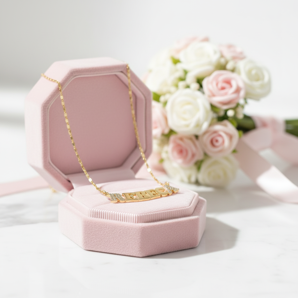 Iced Out Bling Custom Name Necklace-Black Diamonds New York