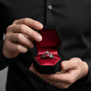 Infinity x Infinity Ring- Red Heart and Cross Diamond Option Gothic Ring-Black Diamonds New York