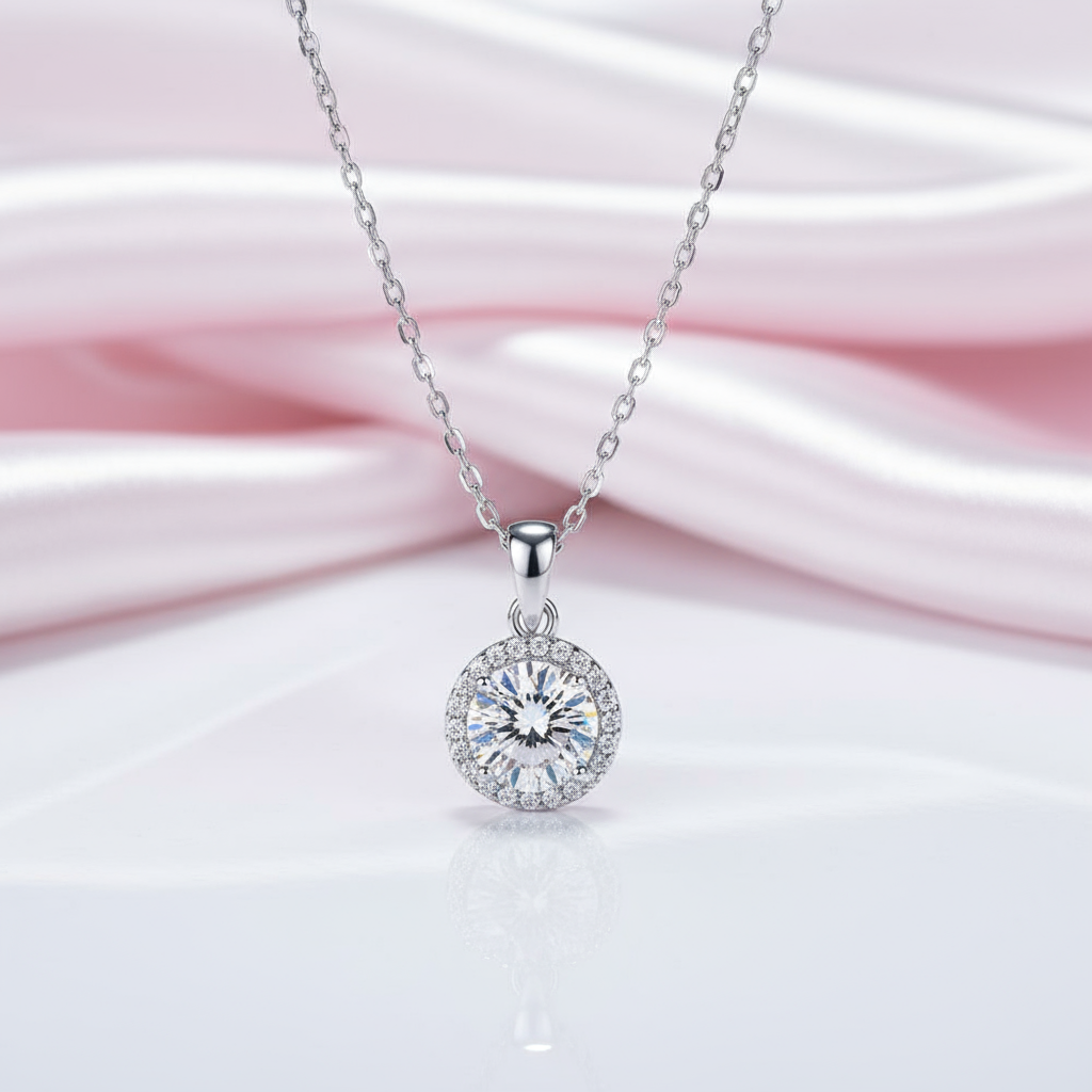 Inlaid 1.0 Ct Diamond Clavicle Chain Necklace-Black Diamonds New York