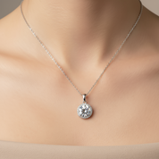 Inlaid 1.0 Ct Diamond Clavicle Chain Necklace-Black Diamonds New York