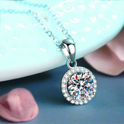 Inlaid 1.0 Ct Diamond Clavicle Chain Necklace-Black Diamonds New York