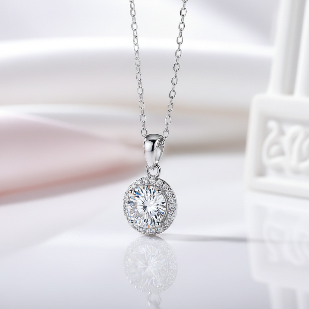 Inlaid 1.0 Ct Diamond Option Clavicle Chain Necklace-Black Diamonds New York