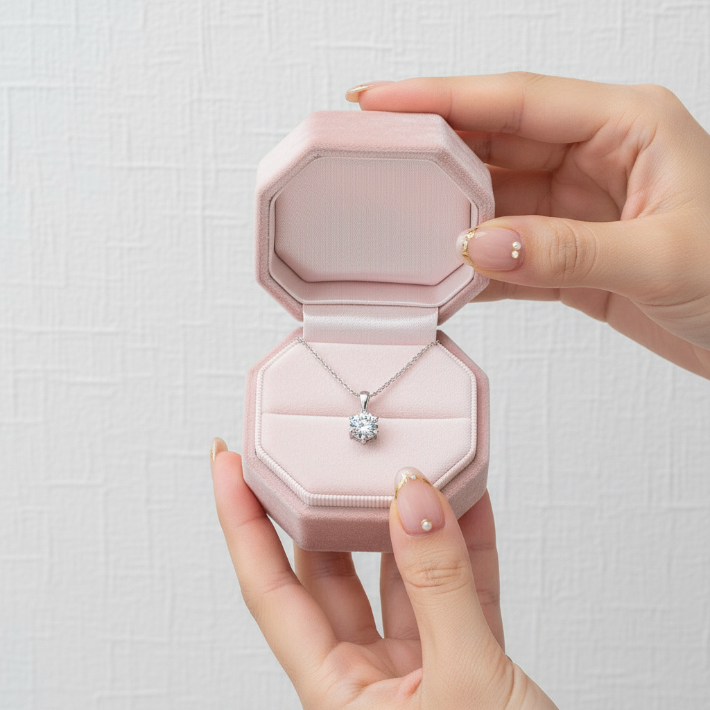 Inlaid Classic Six Claw Diamond Necklace-Black Diamonds New York