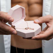 Key of Heart Rose Gold Necklace with Diamond-Black Diamonds New York