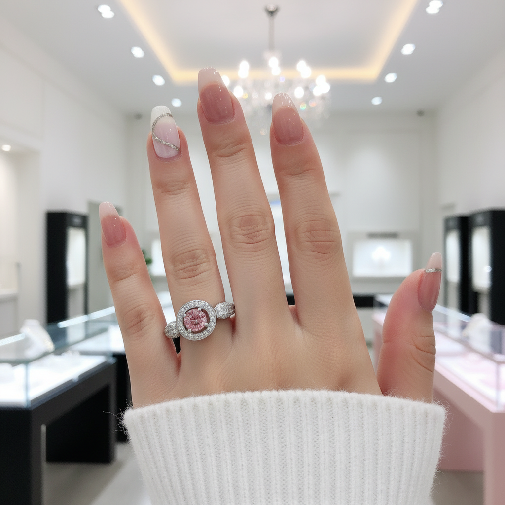 Lab Alexandrite Engagement Ring-Black Diamonds New York