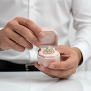 Light Mage Ring Set- 14k Rose Gold Video Game Inspired Rings-Black Diamonds New York