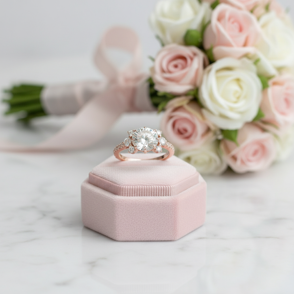 Light Yellow Diamond Rose Gold Ring-Black Diamonds New York