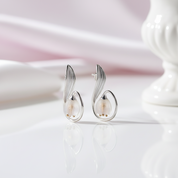 Lily of the Valley Flower Drop Earrings-Black Diamonds New York