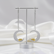 Little Puppy & Moon Dangle Earrings-Black Diamonds New York