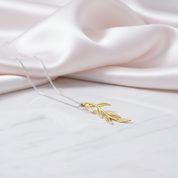 Long Branch and Leaves Necklace-Black Diamonds New York