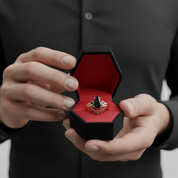 LOVE SPELL- Coffin Cut Diamond Option Spider Web Gothic Wedding Ring Set-Black Diamonds New York