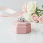 Love Trust Respect Engagement Ring Set in 14k Rose Gold 2.0ct Round Cut Diamond Option-Black Diamonds New York