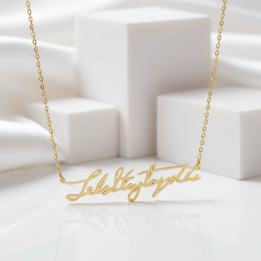 Loved Ones Handwriting Custom Necklace-Black Diamonds New York