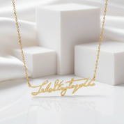 Loved Ones Handwriting Custom Necklace-Black Diamonds New York