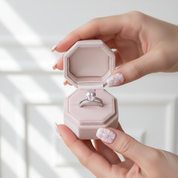 Lovely Oval Cut Pink Sapphire Wedding Ring Set-Black Diamonds New York