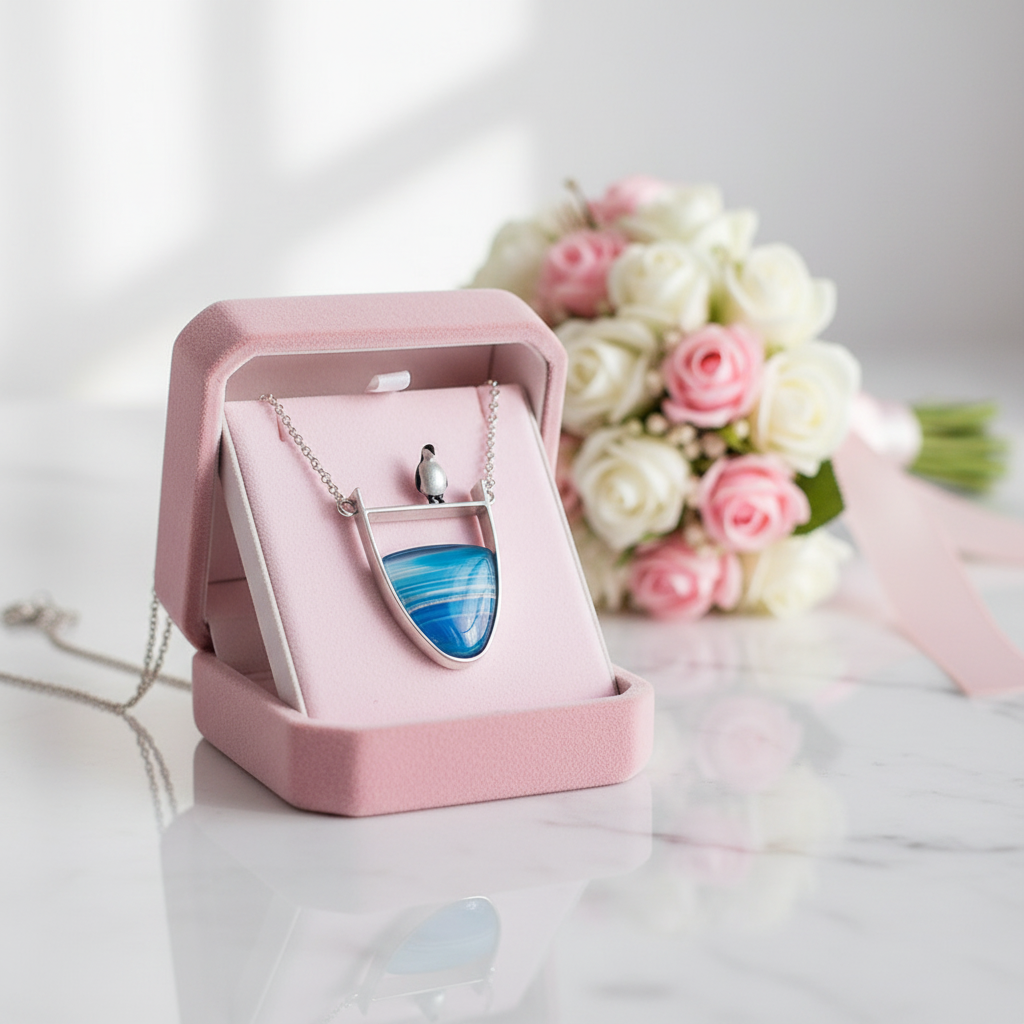 Lovely Penguin Necklace-Black Diamonds New York