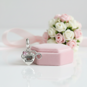 Loving Sister with Heart & Infinity Symbol Charm-Black Diamonds New York