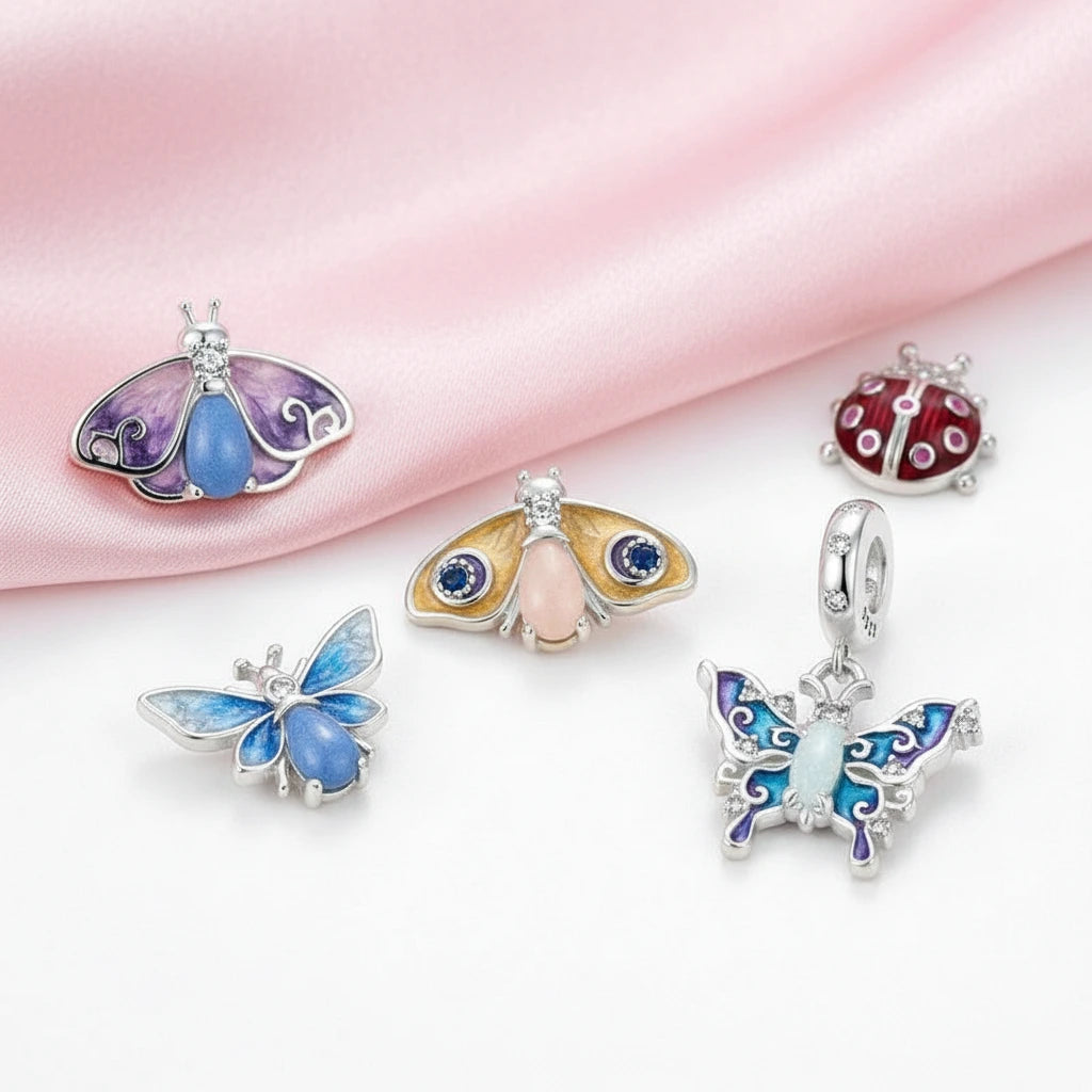 Luminous Insect Charm with Diamond Option-Black Diamonds New York