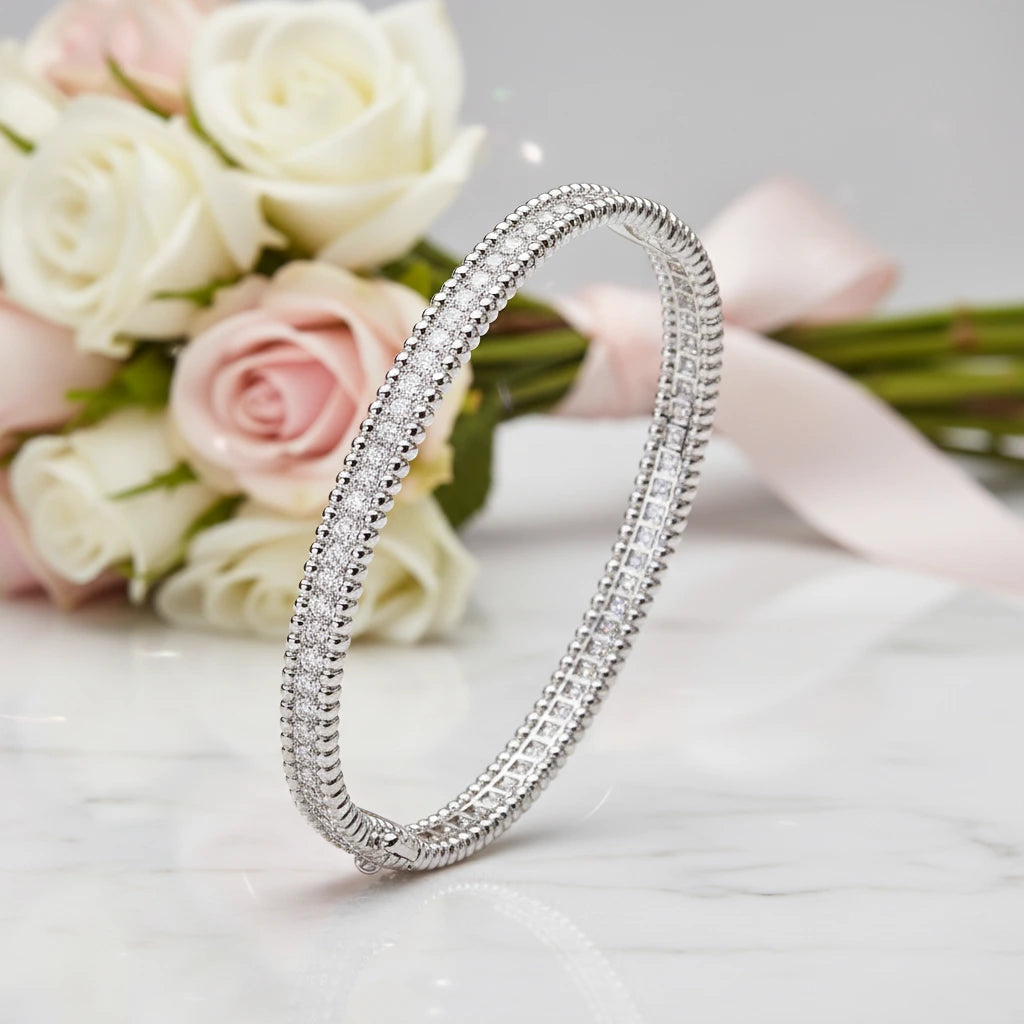 Luxurious 2mm Full Diamond Option Bracelet-Black Diamonds New York