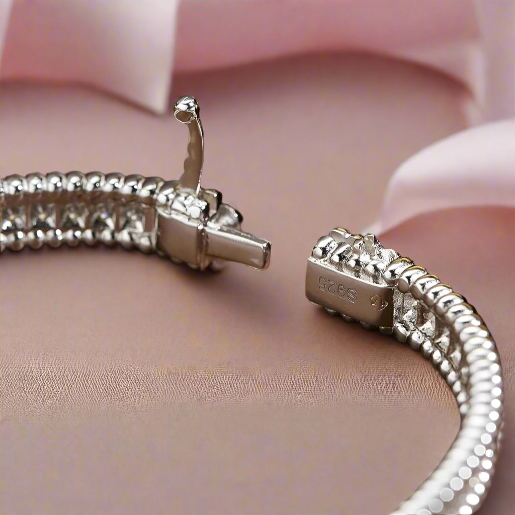 Luxurious 2mm Full Diamond Bracelet-Black Diamonds New York