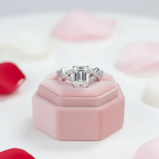 Luxurious 3.0 Ct Emerald Cut Diamond Wedding Ring-Black Diamonds New York