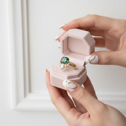 Luxurious Emerald Green Cushion Cut Wedding Ring Set-Black Diamonds New York