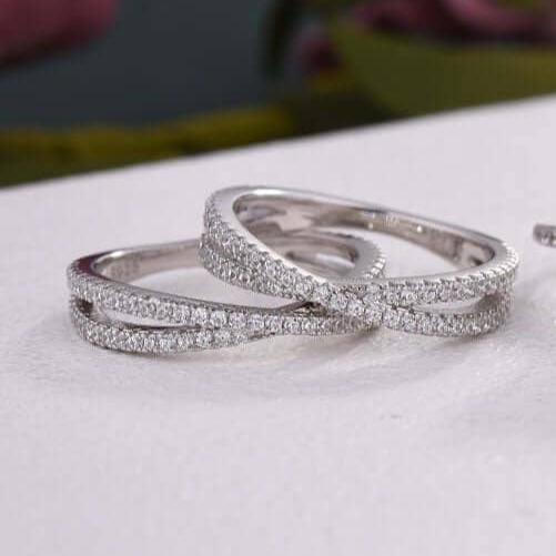 VIP Custom Dream Ring- Platinum 3.5ct Simulated Diamond Option Radiant Cut Wedding Ring Set (Aftersale Service)-Black Diamonds New York